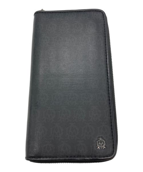 dunhill（ダンヒル）dunhill (ダンヒル) ラウンドジップ長財布 ブラックの古着・服飾アイテム