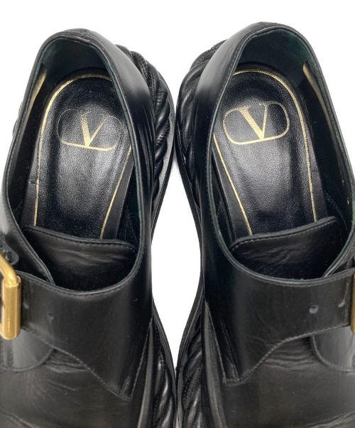 VALENTINO GARAVANI（ヴァレンティノ・ガラヴァーニ）VALENTINO GARAVANI (ヴァレンティノ・ガラヴァーニ) シングルモンクストラップシューズ ブラック サイズ:35の古着・服飾アイテム
