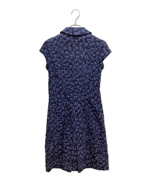 LOUIS VUITTON（ルイ ヴィトン）LOUIS VUITTON (ルイ ヴィトン) レオパードジャガードデニムワンピース インディゴ サイズ:38の古着・服飾アイテム