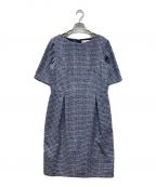 自由区ジユウク）の古着「ツイードプリント ワンピース」｜ネイビー