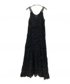 GRACE CLASSグレースクラス）の古着「メッシュレースジャンパースカート」｜ブラック