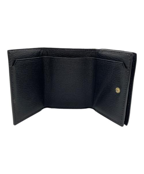 l'arcobaleno（ラルコバレーノ）l'arcobaleno (ラルコバレーノ) レザー 3つ折り ミニウォレット ブラックの古着・服飾アイテム