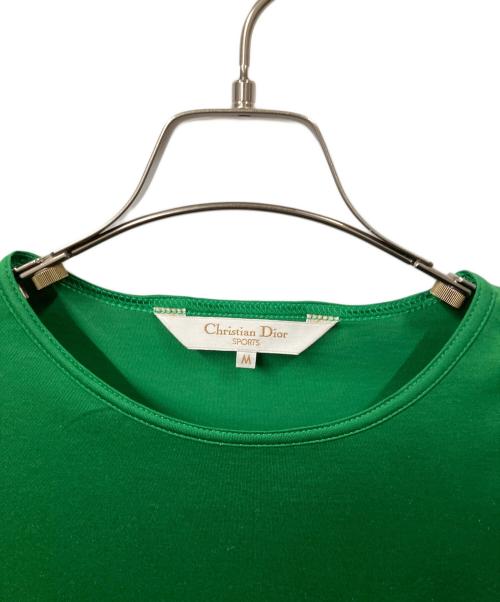 Christian Dior Sports（クリスチャン ディオールスポーツ）Christian Dior Sports (クリスチャン ディオールスポーツ) 刺繍Tシャツ グリーン グリーン サイズ:Mの古着・服飾アイテム