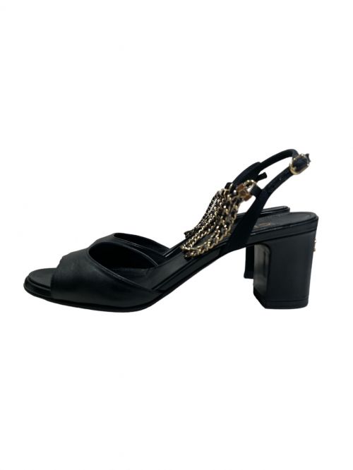 CHANEL（シャネル）CHANEL (シャネル) Ankle strap coco mark sandal ブラック サイズ:35の古着・服飾アイテム
