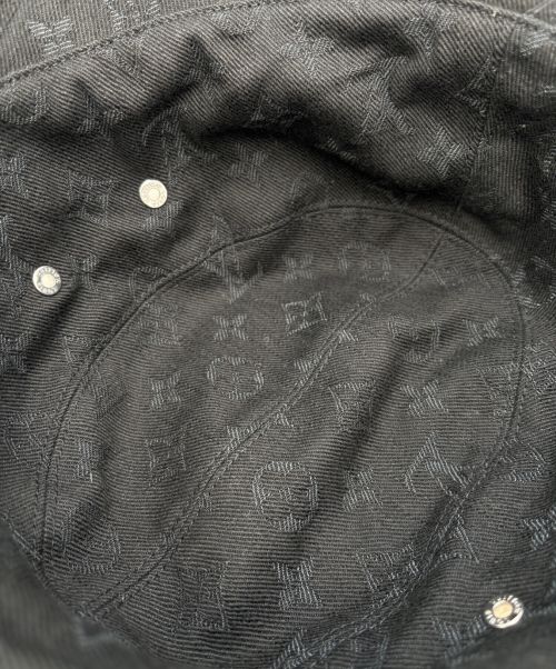 LOUIS VUITTON（ルイ ヴィトン）LOUIS VUITTON (ルイ ヴィトン) シャポー モノグラム デニム ブラック×イエロー サイズ:60の古着・服飾アイテム