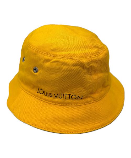 LOUIS VUITTON（ルイ ヴィトン）LOUIS VUITTON (ルイ ヴィトン) シャポー モノグラム デニム ブラック×イエロー サイズ:60の古着・服飾アイテム