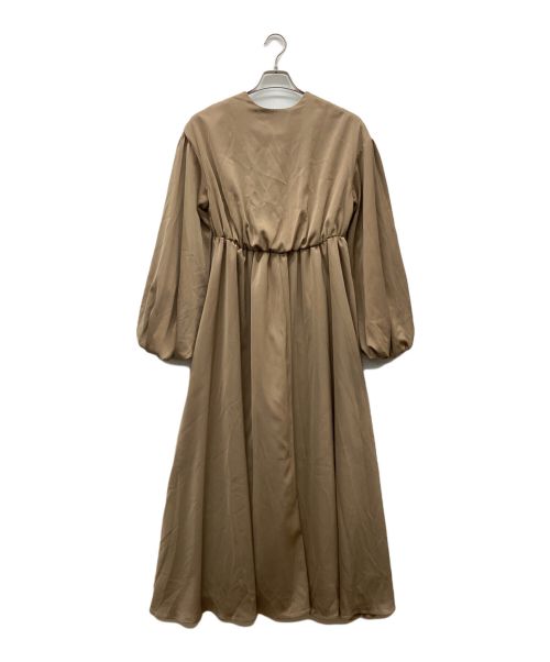 Louren（ローレン）Louren (ローレン) front button volume onepiece ベージュ サイズ:Freeの古着・服飾アイテム