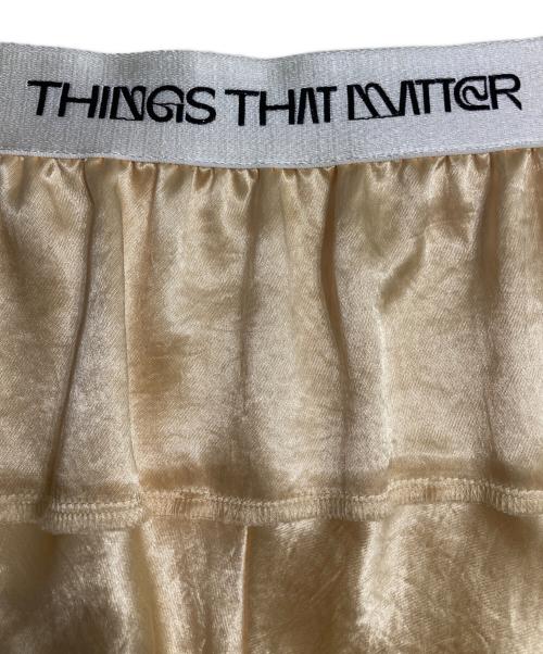 THINGS THAT MATTER（シングスザットマター）THINGS THAT MATTER (シングスザットマター) ACETATE SATIN MAXI SKIRT ゴールド サイズ:1の古着・服飾アイテム