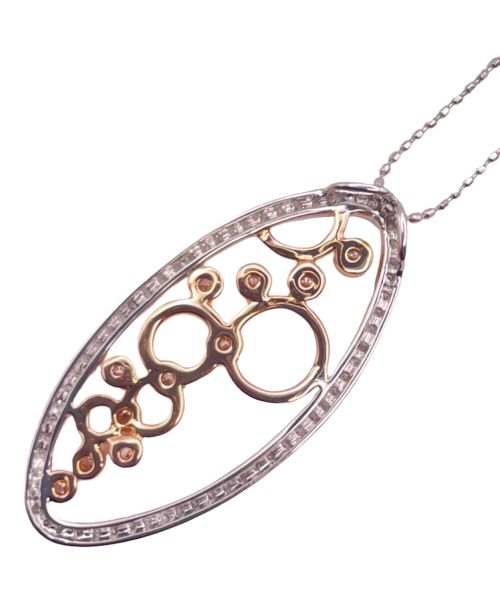 NO BRAND JEWELRY（ノーブランドジュエリー）NO BRAND JEWELRY (ノーブランドジュエリー) オーバル 11P ダイヤ ネックレス サイズ:-の古着・服飾アイテム