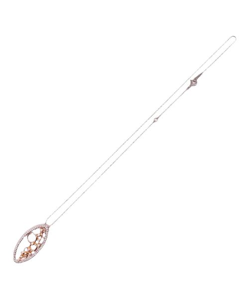 NO BRAND JEWELRY（ノーブランドジュエリー）NO BRAND JEWELRY (ノーブランドジュエリー) オーバル 11P ダイヤ ネックレス サイズ:-の古着・服飾アイテム