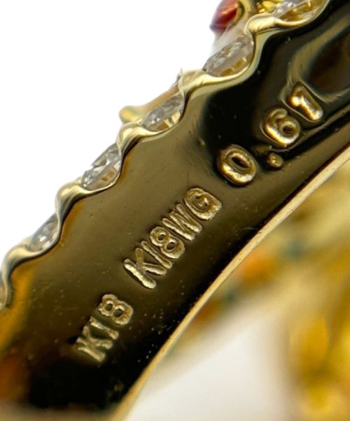 NO BRAND JEWELRY（ノーブランドジュエリー）NO BRAND JEWELRY (ノーブランドジュエリー) フラワー リーフ モチーフ ダイヤ ネックレス サイズ:-の古着・服飾アイテム