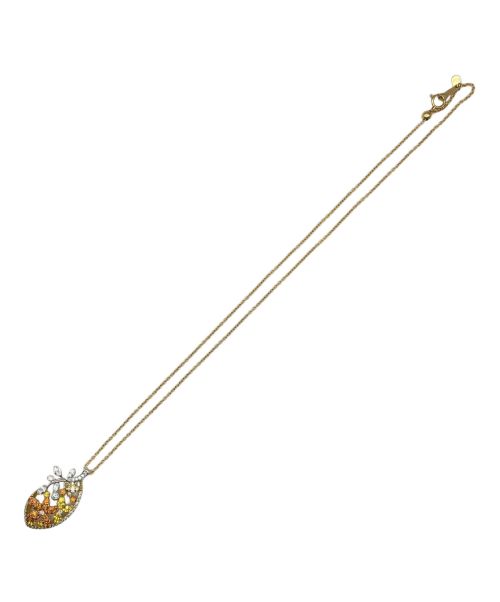 NO BRAND JEWELRY（ノーブランドジュエリー）NO BRAND JEWELRY (ノーブランドジュエリー) フラワー リーフ モチーフ ダイヤ ネックレス サイズ:-の古着・服飾アイテム