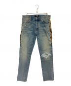 AMIRIアミリ）の古着「Leopard Jeans」｜インディゴ