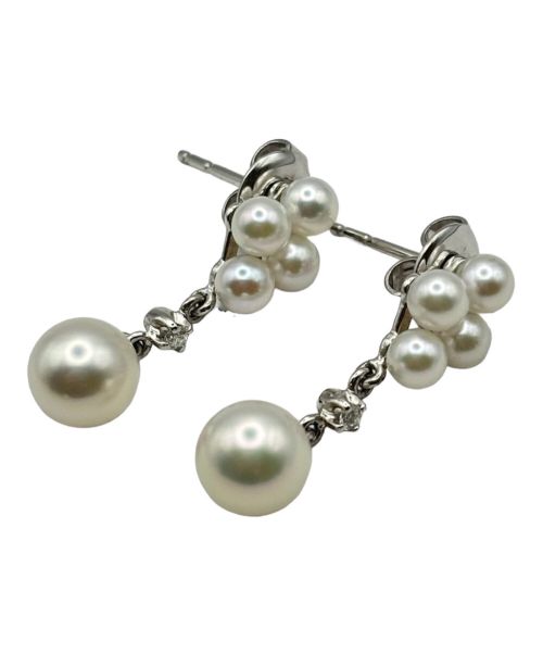 MIKIMOTO（ミキモト）MIKIMOTO (ミキモト) スイングパール ダイヤ ピアス サイズ:-の古着・服飾アイテム
