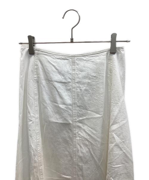 MACPHEE（マカフィー）MACPHEE (マカフィー) ライトオンスデニム サーキュラースカート ホワイト サイズ:36 未使用品の古着・服飾アイテム