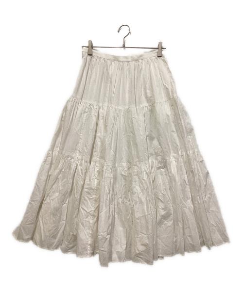 bilitis dix-sept ans（ビリティスディセッタン）bilitis dix-sept ans (ビリティスディセッタン) ティアードスカート ホワイト サイズ:SIZE 36の古着・服飾アイテム