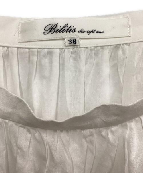 bilitis dix-sept ans（ビリティスディセッタン）bilitis dix-sept ans (ビリティスディセッタン) ティアードスカート ホワイト サイズ:SIZE 36の古着・服飾アイテム