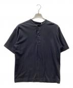 KAPTAIN SUNSHINEキャプテンサンシャイン）の古着「Suvin Supima Tube Henleyneck Tee」｜ブラック