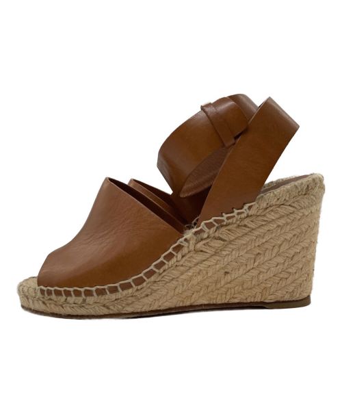 CELINE（セリーヌ）CELINE (セリーヌ) エスパドリーユウェッジサンダル ブラウン サイズ:35の古着・服飾アイテム