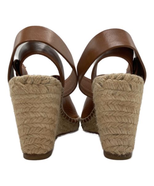 CELINE（セリーヌ）CELINE (セリーヌ) エスパドリーユウェッジサンダル ブラウン サイズ:35の古着・服飾アイテム
