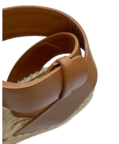 CELINE（セリーヌ）CELINE (セリーヌ) エスパドリーユウェッジサンダル ブラウン サイズ:35の古着・服飾アイテム