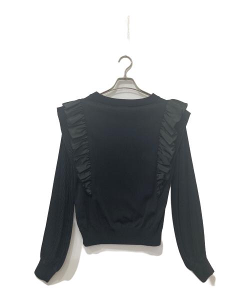 Sov.（ソブ）Sov. (ソブ) シフォンプリーツスリーブニット ブラック サイズ:1の古着・服飾アイテム