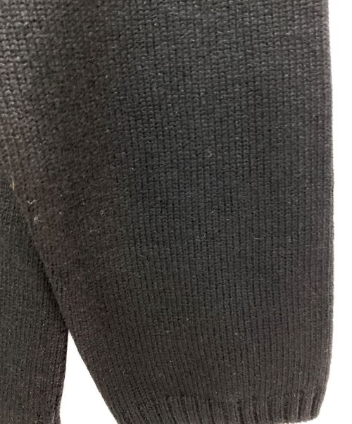 Yohji Yamamoto pour homme（ヨウジヤマモト プールオム）Yohji Yamamoto pour homme (ヨウジヤマモト プールオム) 7G FLOWER INTERSIA JACQUARD CREW NECK ブラック サイズ:3の古着・服飾アイテム