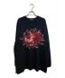 Yohji Yamamoto pour homme（ヨウジヤマモト プールオム）の古着「7G FLOWER INTERSIA JACQUARD CREW NECK」｜ブラック