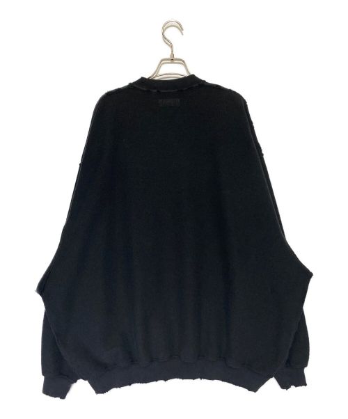 VETEMENTS（ヴェトモン）VETEMENTS (ヴェトモン) DESTROYED JERK SWEATSHIRT ブラック サイズ:XSの古着・服飾アイテム