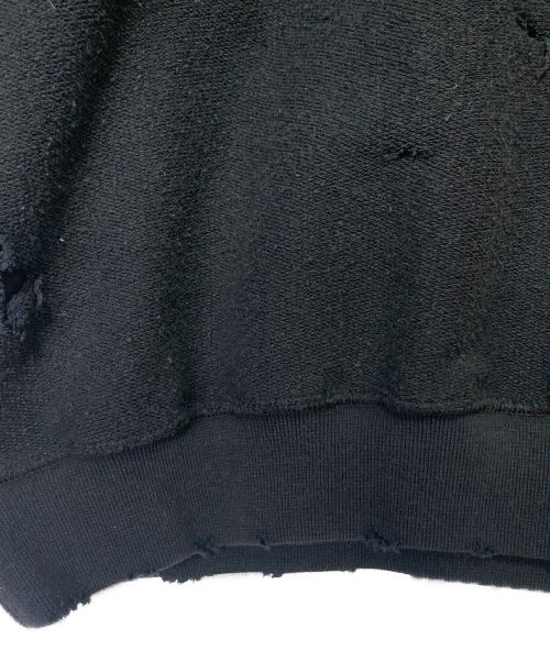 VETEMENTS（ヴェトモン）VETEMENTS (ヴェトモン) DESTROYED JERK SWEATSHIRT ブラック サイズ:XSの古着・服飾アイテム