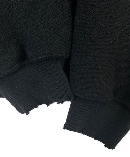 VETEMENTS（ヴェトモン）VETEMENTS (ヴェトモン) DESTROYED JERK SWEATSHIRT ブラック サイズ:XSの古着・服飾アイテム