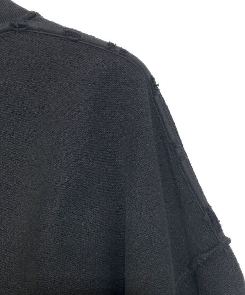 VETEMENTS（ヴェトモン）VETEMENTS (ヴェトモン) DESTROYED JERK SWEATSHIRT ブラック サイズ:XSの古着・服飾アイテム