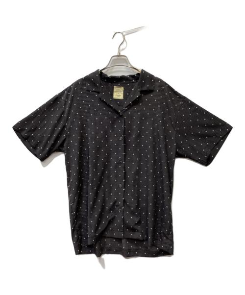 journal standard L'essage（ジャーナルスタンダード レサージュ）journal standard L'essage (ジャーナルスタンダード レサージュ) コウシドットプリント オープンカラーシャツ ブラック サイズ:FREEの古着・服飾アイテム