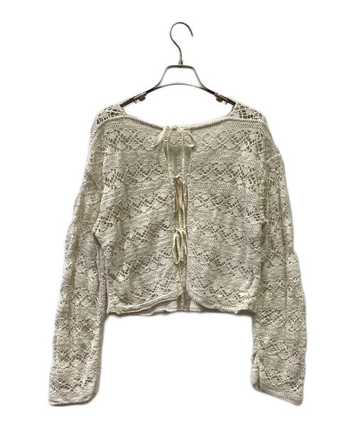 sara mallika（サラマリカ）sara mallika (サラマリカ) コットンルースレーストップス アイボリー サイズ:Fの古着・服飾アイテム