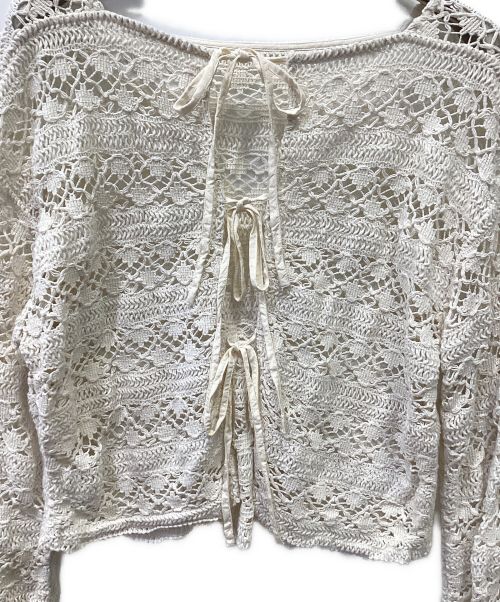 sara mallika（サラマリカ）sara mallika (サラマリカ) コットンルースレーストップス アイボリー サイズ:Fの古着・服飾アイテム