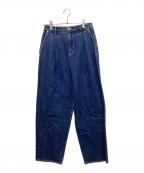 TORY BURCHトリーバーチ）の古着「タックデニムパンツ」｜インディゴ