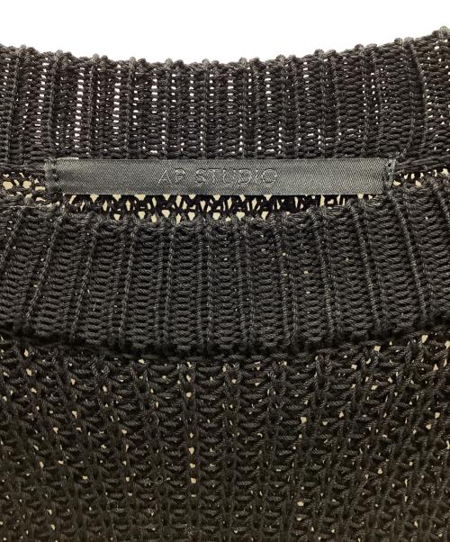 AP STUDIO（エーピーストゥディオ）AP STUDIO (エーピーストゥディオ) コットンコードニット ブラック サイズ:サイズ表記無しの古着・服飾アイテム