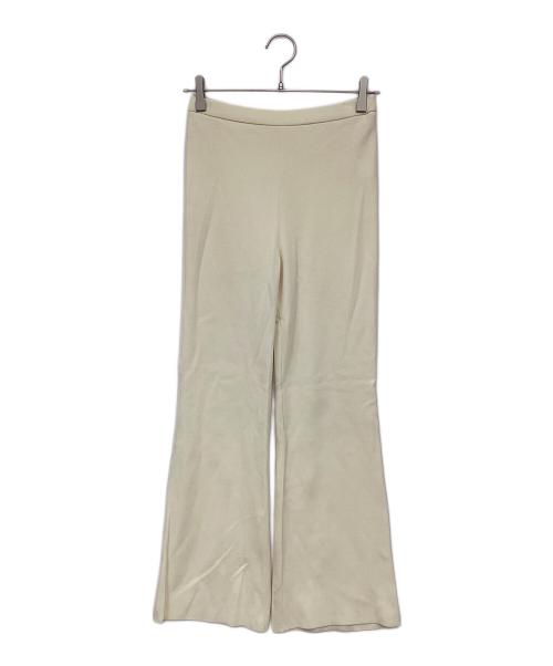 BALLSEY（ボールジィ）BALLSEY (ボールジィ) ミラノリブ セミフレアパンツ アイボリー サイズ:34の古着・服飾アイテム