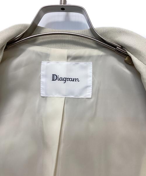 Diagram（ダイアグラム）Diagram (ダイアグラム) イレギュラーテーラージャケット ベージュ サイズ:36 未使用品の古着・服飾アイテム