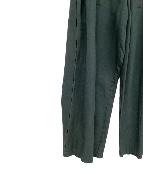 CASA FLINE（カーサフライン）CASA FLINE (カーサフライン) サイドデザインイージーパンツ グリーン サイズ:Fの古着・服飾アイテム