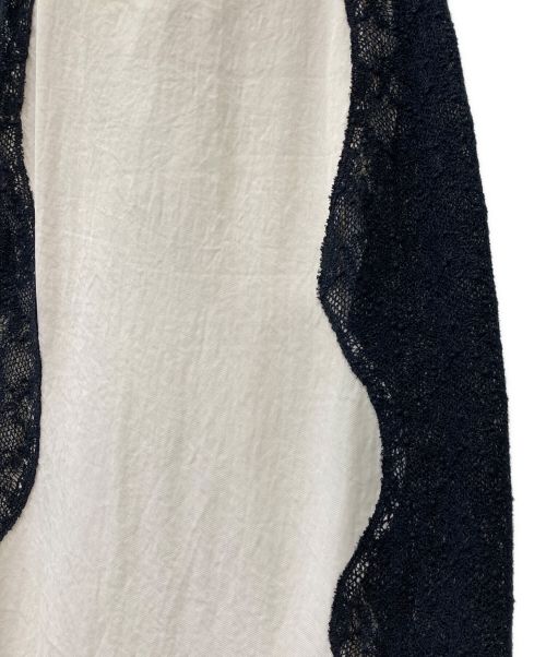 KIARIS vintage&closet（）KIARIS vintage&closet (キアリズ ヴィンテージアンドクローゼット) JOURNAL STANDARD (ジャーナルスタンダード) JS サイドレーススカート アイボリー×ブラック サイズ:36の古着・服飾アイテム