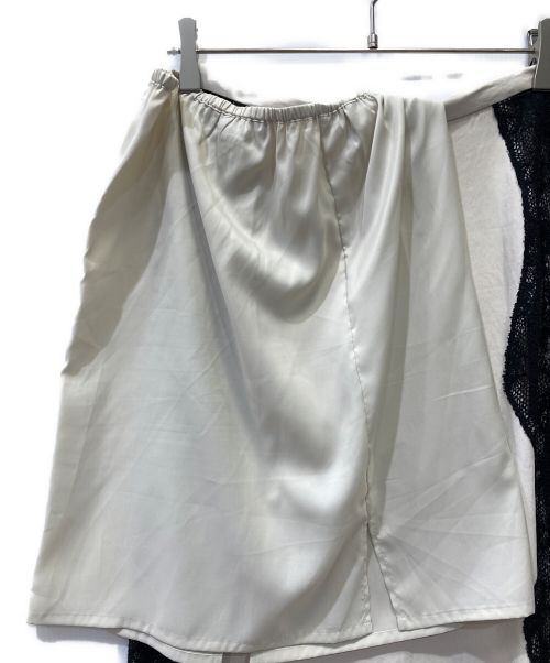 KIARIS vintage&closet（）KIARIS vintage&closet (キアリズ ヴィンテージアンドクローゼット) JOURNAL STANDARD (ジャーナルスタンダード) JS サイドレーススカート アイボリー×ブラック サイズ:36の古着・服飾アイテム
