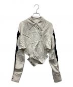 KIARIS vintage&closet×JOURNAL STANDARD×ジャーナルスタンダード）の古着「クロスラップシャツ」｜アイボリー×ブラック