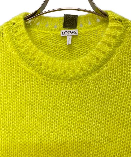 LOEWE（ロエベ）LOEWE (ロエベ) ライトモヘアオーバーサイズニット イエロー サイズ:XSの古着・服飾アイテム