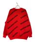 BALENCIAGA (バレンシアガ) ALLOVER LOGO CREW KNIT レッド サイズ:XS：44800円
