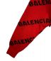 中古・古着 BALENCIAGA (バレンシアガ) ALLOVER LOGO CREW KNIT レッド サイズ:XS：44800円