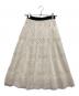 Maglie le cassetto（マーリエ ル カセット）の古着「ボーダーレーススカート」｜ホワイト
