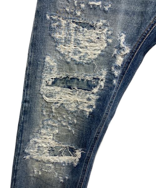 DOLCE & GABBANA（ドルチェ＆ガッバーナ）DOLCE & GABBANA (ドルチェ＆ガッバーナ) クラッシュ加工デニムパンツ インディゴ サイズ:46の古着・服飾アイテム