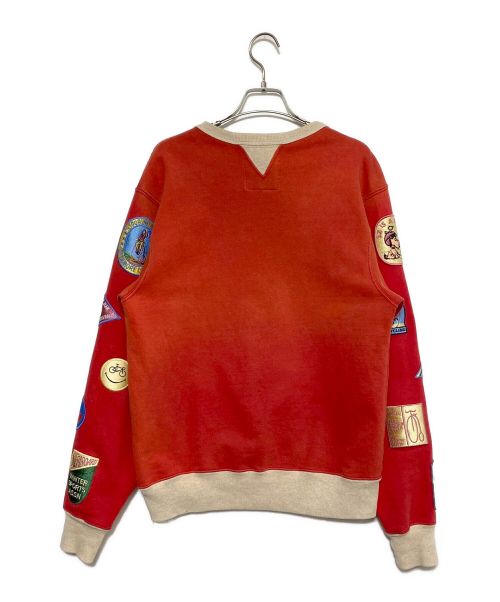 samuel zelig（サミュエル ゼリグ）samuel zelig (サミュエル ゼリグ) CYCLING CREWNECK レッド サイズ:Sの古着・服飾アイテム