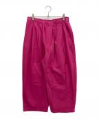 journal standard luxeジャーナルスタンダード ラックス）の古着「タイプワッシャー タックパンツ」｜ピンク